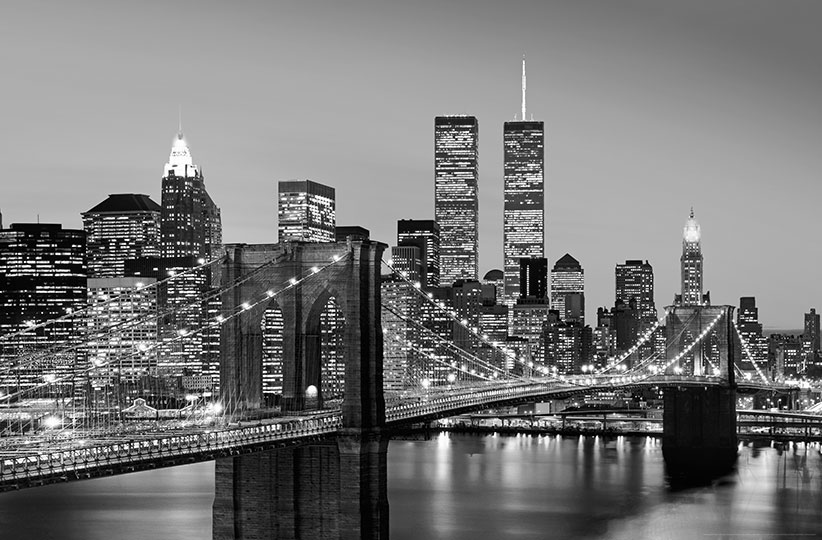 Fotomural Manhattan Skyline at Night